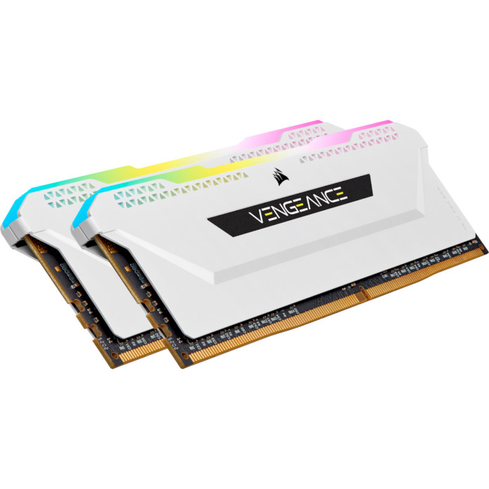 Модуль пам'яті CORSAIR Vengeance RGB Pro SL White DDR4 3200MHz 32GB Kit 2x16GB (CMH32GX4M2E3200C16W)