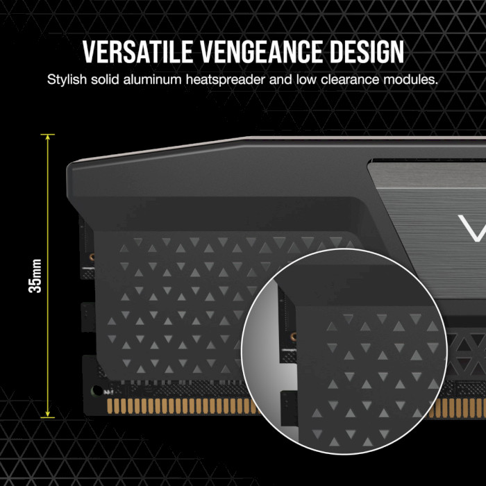 Модуль пам'яті CORSAIR Vengeance Black DDR5 5200MHz 64GB Kit 2x32GB (CMK64GX5M2B5200C40)