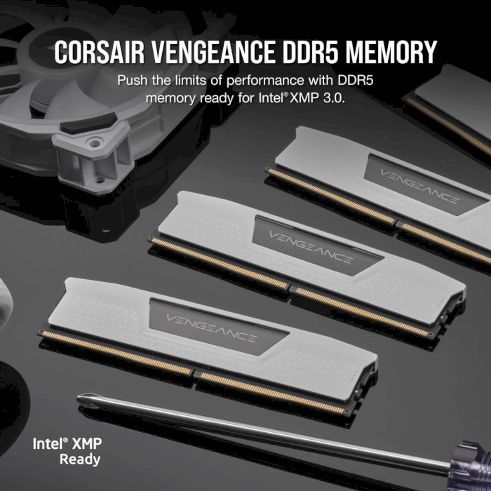 Модуль памяти CORSAIR Vengeance White DDR5 5200MHz 64GB Kit 2x32GB (CMK64GX5M2B5200C40W)