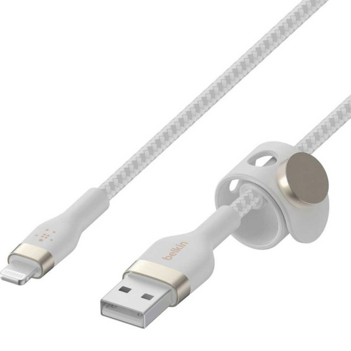 Кабель BELKIN Boost Up Charge Pro Flex USB-A Cable with Lightning Connector 1м White (CAA010BT1MWH)