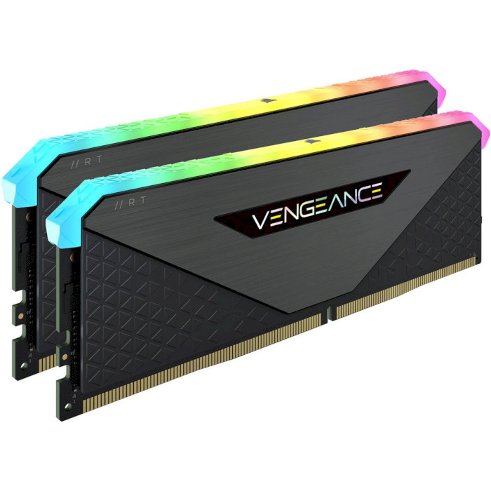 Модуль пам'яті CORSAIR Vengeance RGB RT Black DDR4 3600MHz 16GB Kit 2x8GB (CMN16GX4M2Z3600C16)