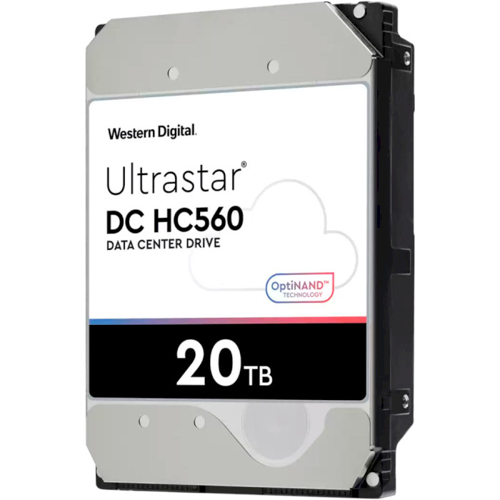 Жёсткий диск 3.5" WD Ultrastar DC HC560 20TB SATA/512MB (WUH722020BLE6L4/0F38755)