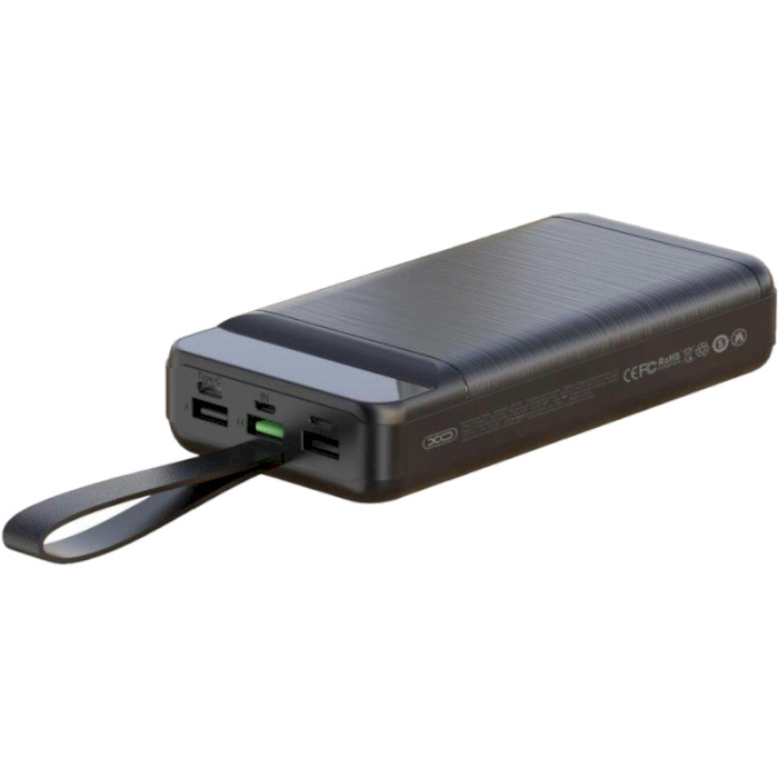 Повербанк XO PR157 3xUSB-A, 2xUSB-C 40000mAh Black