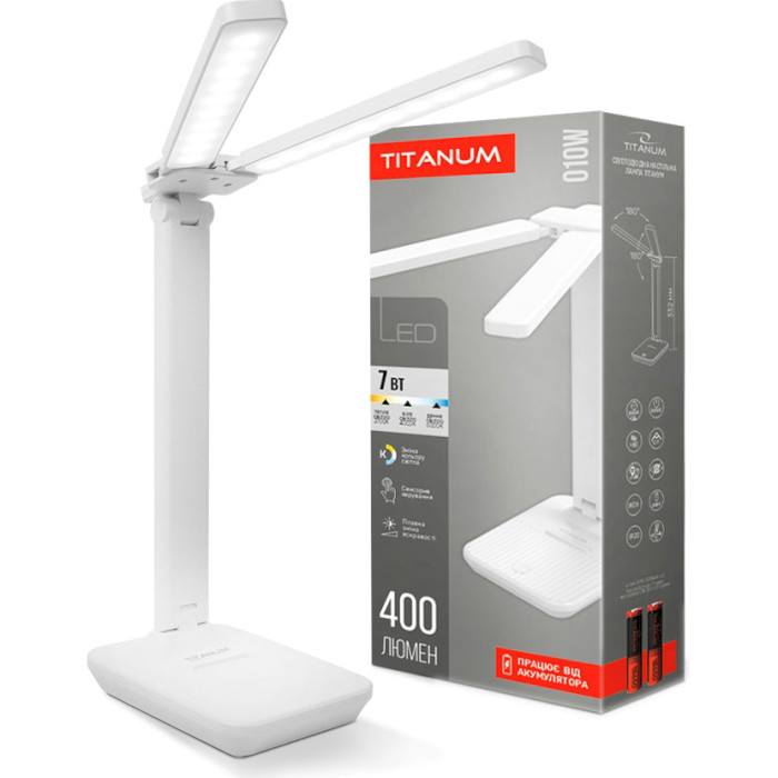 Лампа настільна TITANUM 7W 2700-6000K White (TLTF-010W)