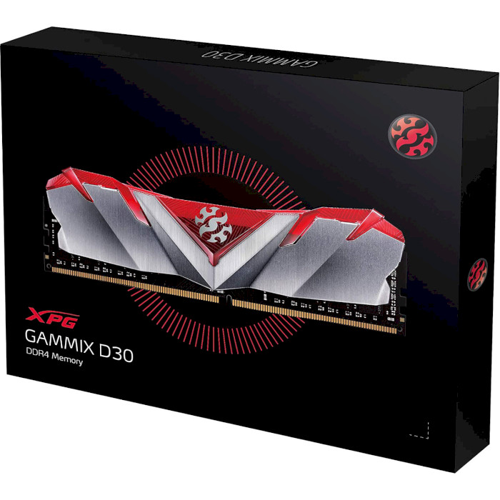 Модуль памяти ADATA XPG Gammix D30 Red DDR4 3200MHz 32GB Kit 2x16GB (AX4U320016G16A-DR30)