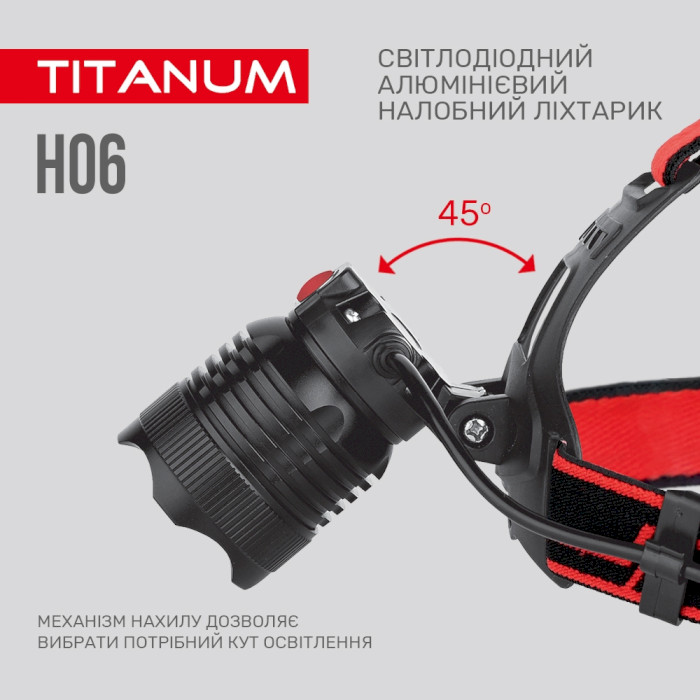 Фонарь налобный TITANUM TLF-H06