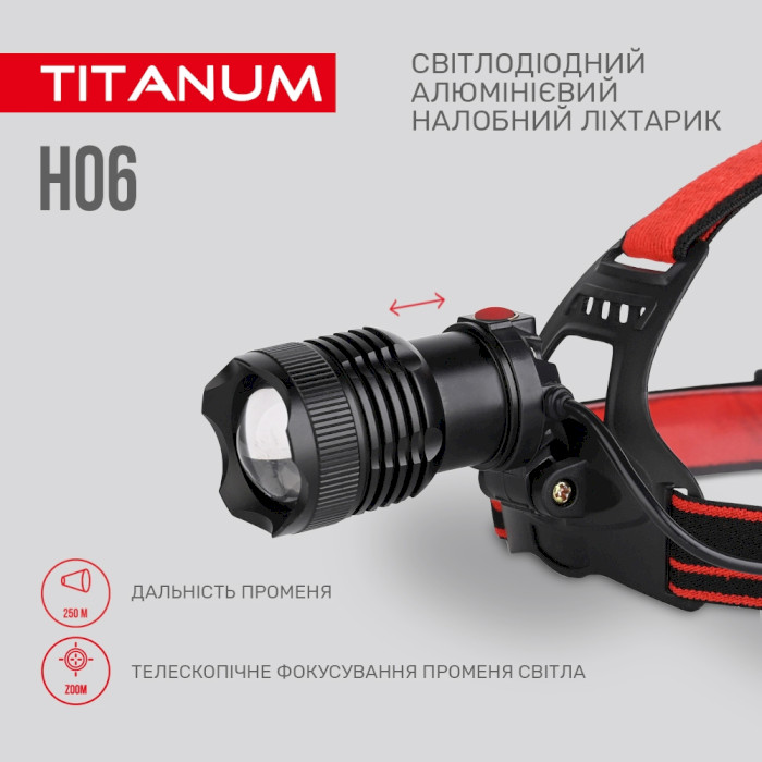 Фонарь налобный TITANUM TLF-H06