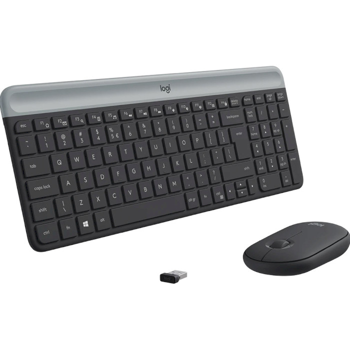 Комплект бездротовий LOGITECH MK470 Slim Wireless Combo UA Graphite (920-009204)