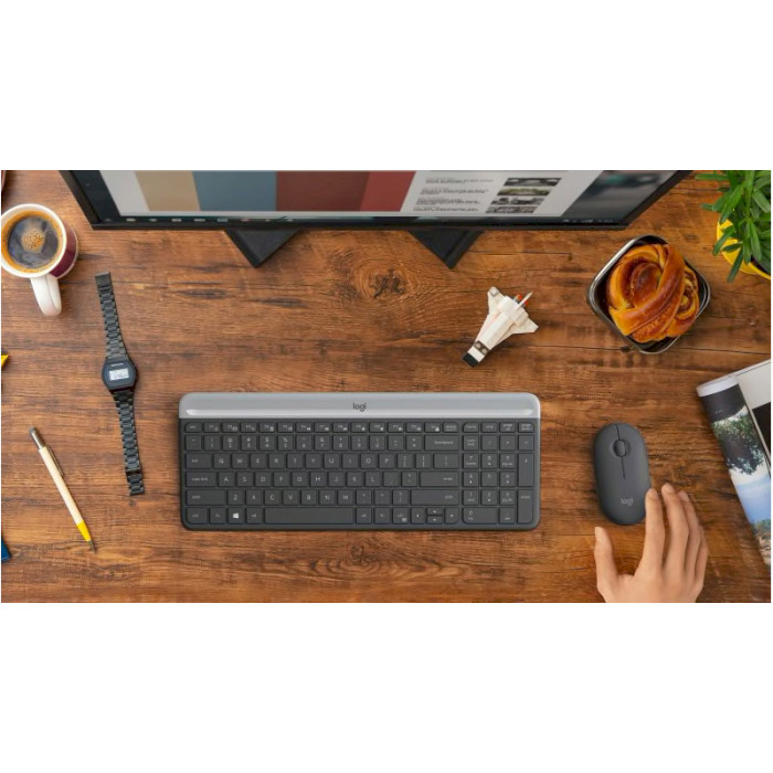 Комплект бездротовий LOGITECH MK470 Slim Wireless Combo UA Graphite (920-009204)