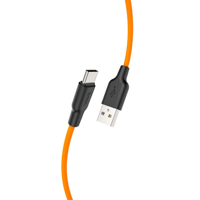 Кабель HOCO X21 Plus USB-A to Type-C 1м Black/Orange
