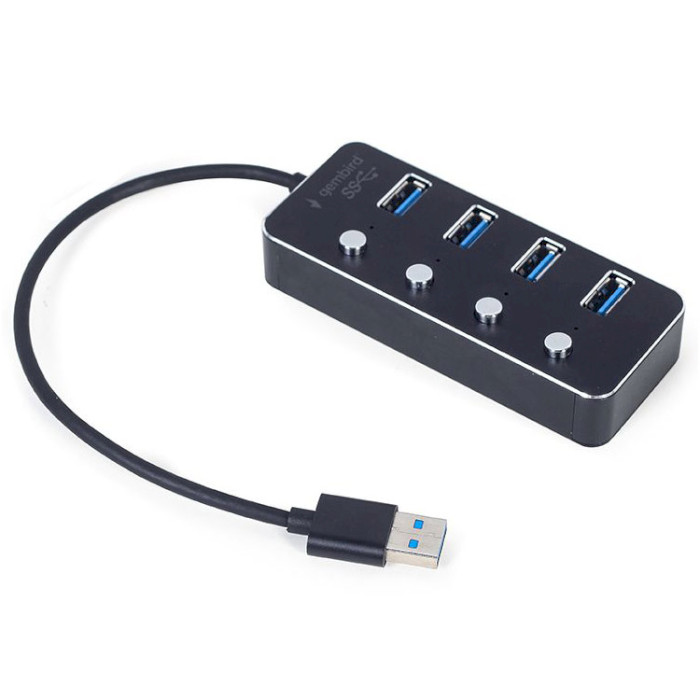 USB хаб з вимикачами GEMBIRD UHB-U3P4P-01