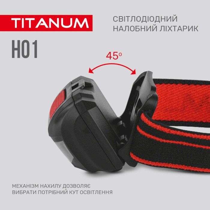 Фонарь налобный TITANUM TLF-H01