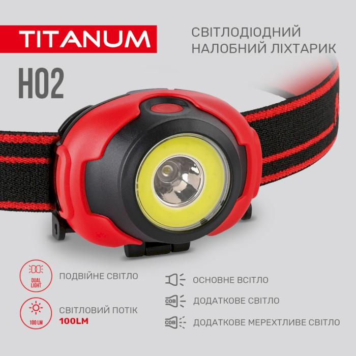 Ліхтар налобний TITANUM TLF-H02