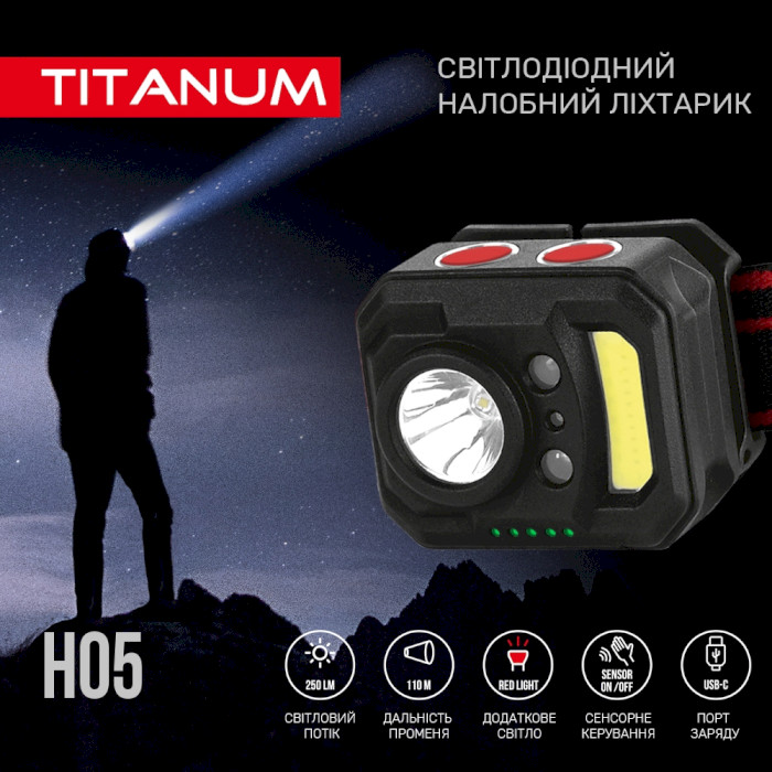 Ліхтар налобний TITANUM TLF-H05