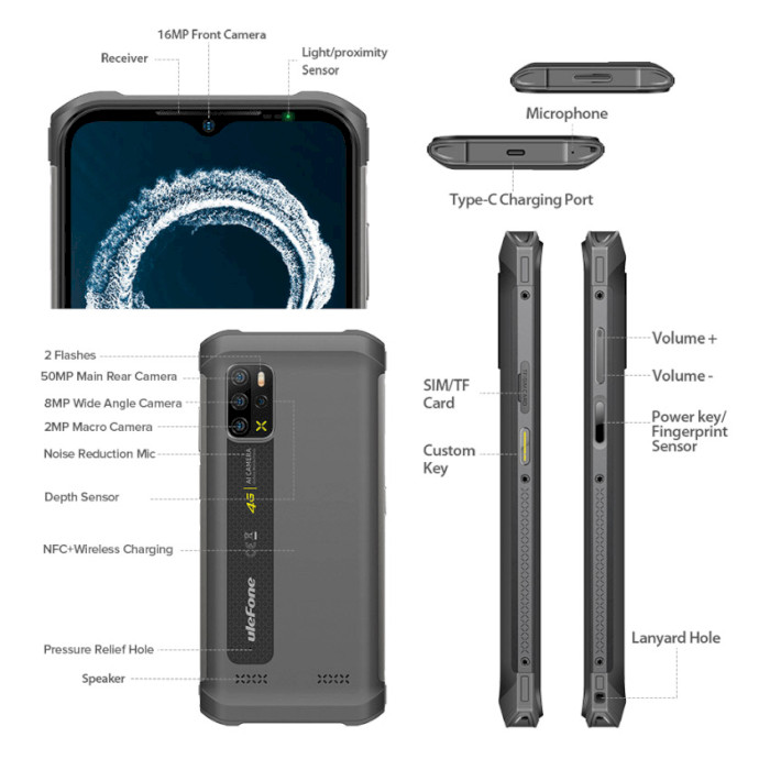 Смартфон ULEFONE Armor 12S 8/128GB Gray