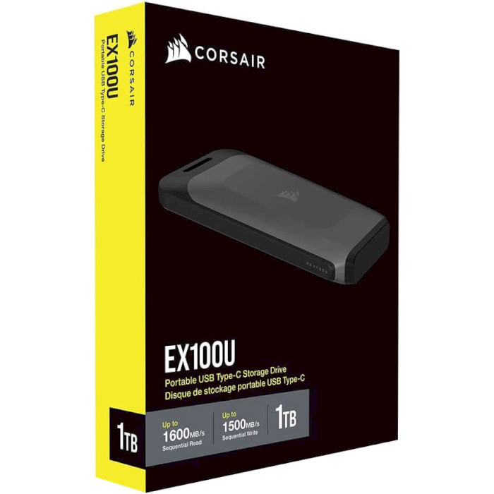 Портативний SSD диск CORSAIR EX100U 1TB USB3.2 Gen2x2 (CSSD-EX100U1TB)