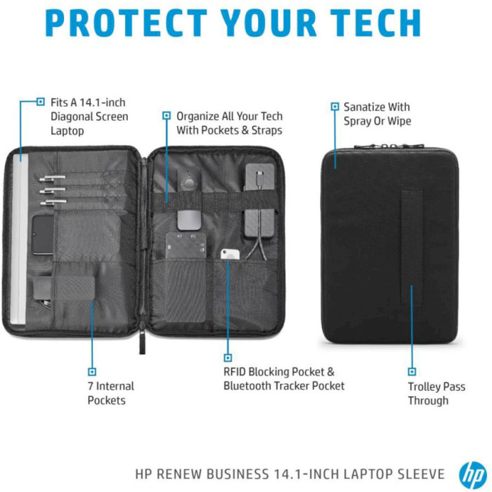 Сумка для ноутбука 14.1" HP Renew Business Black (3E5F9AA)