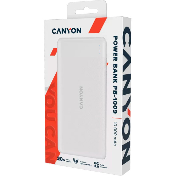 Повербанк CANYON PB-109 10000mAh White