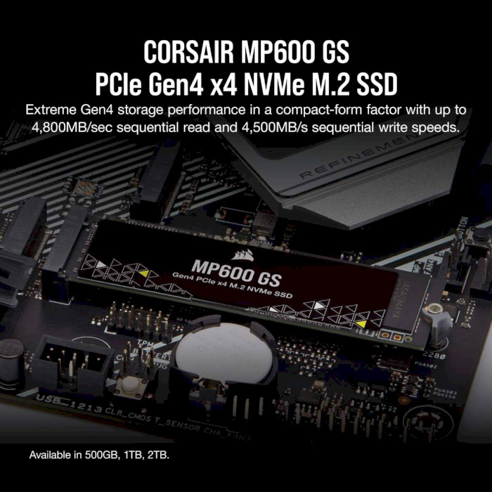 SSD диск CORSAIR MP600 GS 2TB M.2 NVMe (CSSD-F2000GBMP600GS)