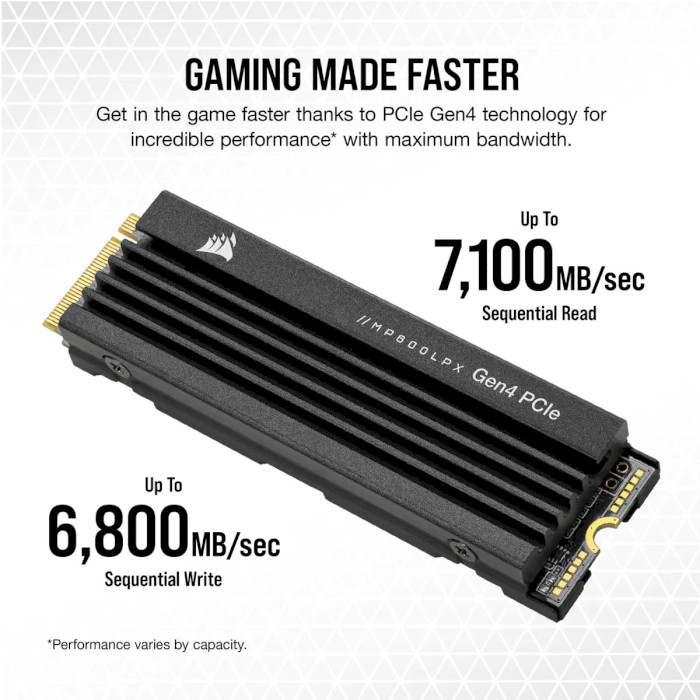 SSD диск CORSAIR MP600 Pro LPX 2TB M.2 NVMe (CSSD-F2000GBMP600PLP)