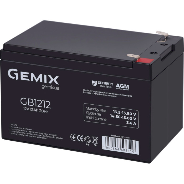 Аккумуляторная батарея GEMIX GB1212 (12В, 12Ач)