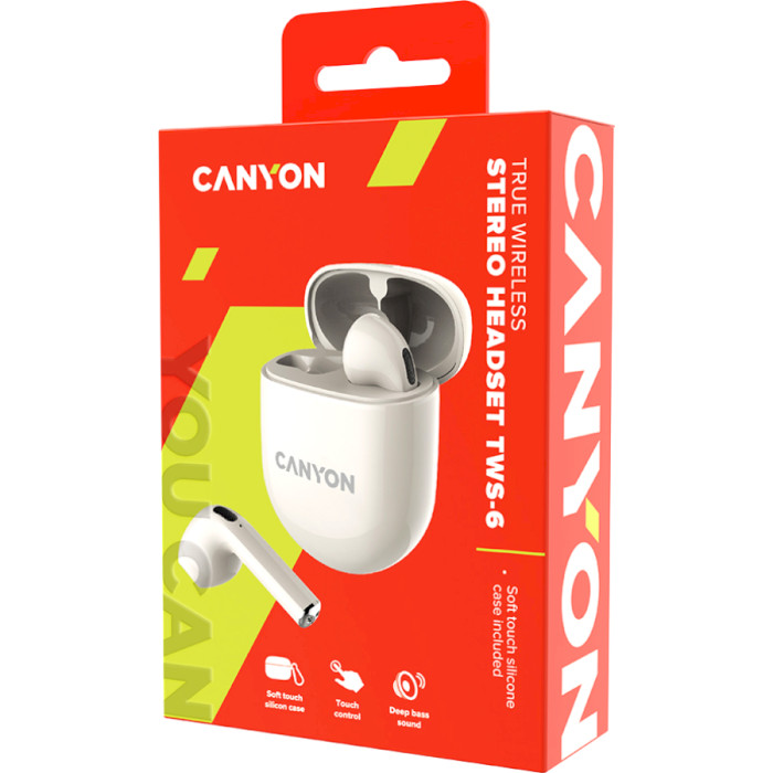 Навушники CANYON TWS-6 Beige