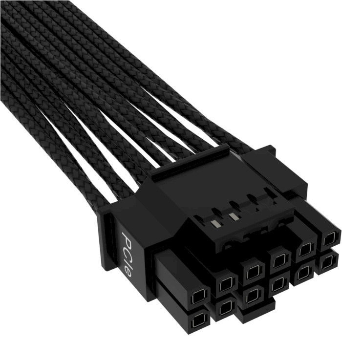 Кабель живлення для відеокарти CORSAIR Premium Individually Sleeved 12+4pin PCIe Gen 5 600W 12VHPWR Black (CP-8920331)