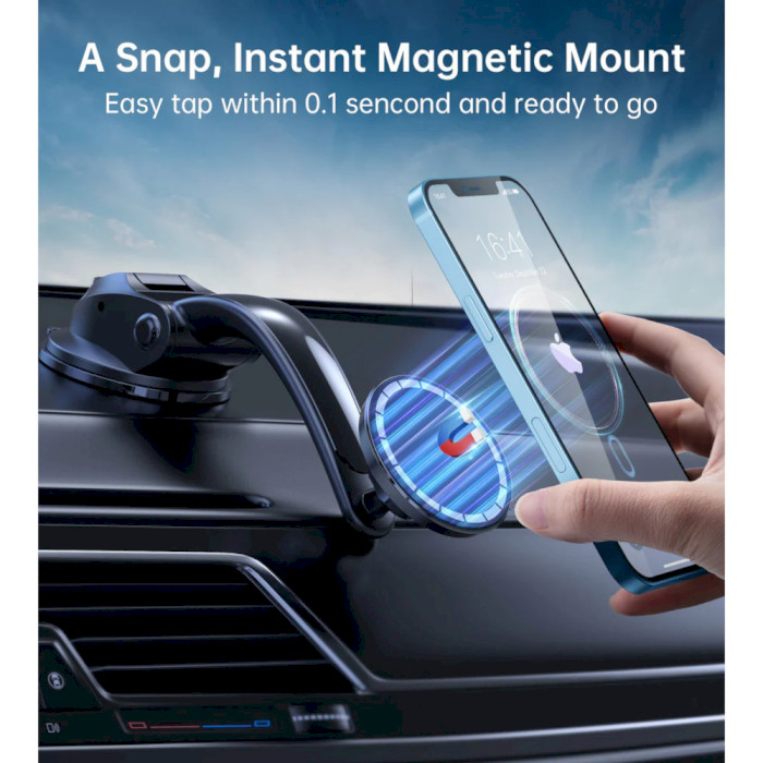 Автотримач для смартфона CHOETECH Car Magnetic Suction Bracket (AT0005-BK)