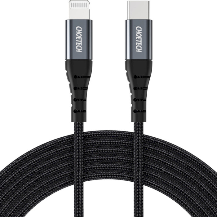 Кабель CHOETECH IP0039 MFI Type-C to Lightning Cable 1.2м Black (IP0039-BK)