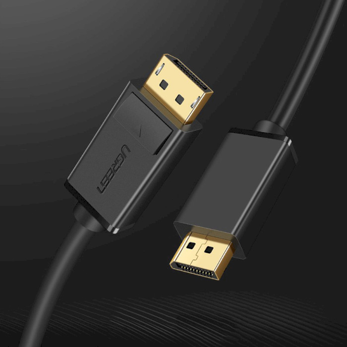 Кабель UGREEN DP102 DP1.2 Male to Male Cable DisplayPort 1м Black (10244)