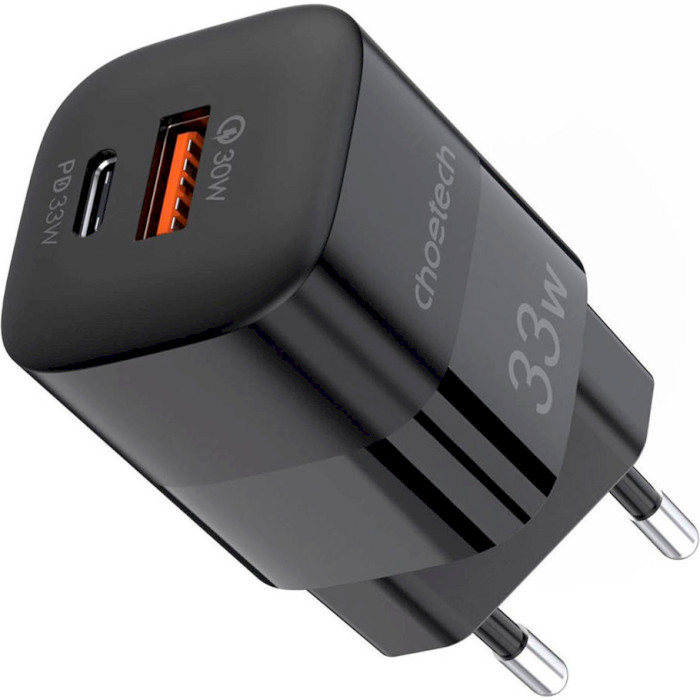 Зарядное устройство CHOETECH PD5006 33W USB-C PD GaN Wall Charger Black