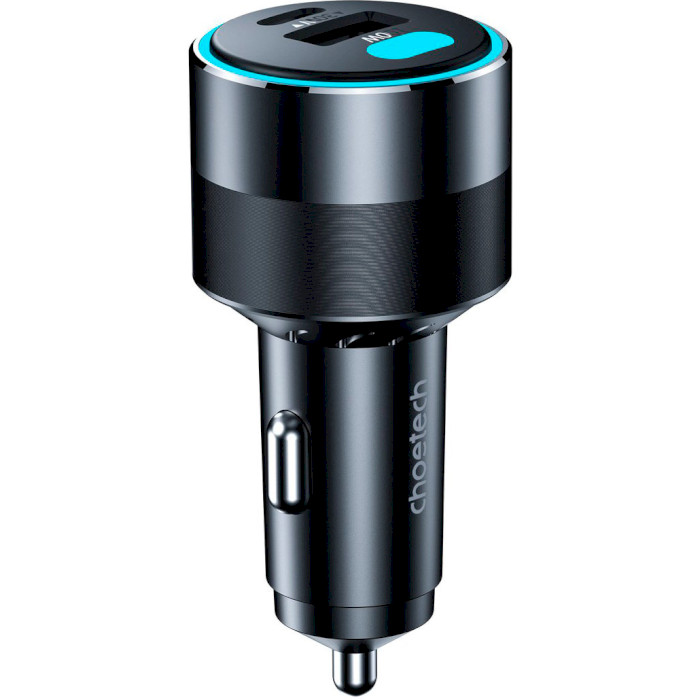 Автомобільний зарядний пристрій CHOETECH TC0011 130W 2xUSB-C, 1xUSB-A Car Charger Black