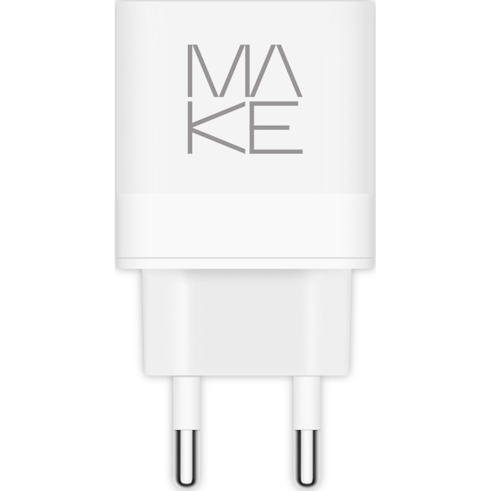 Зарядний пристрій MAKE 45W USB-C PD + USB-A QC3.0 White (MCW-325PWH)