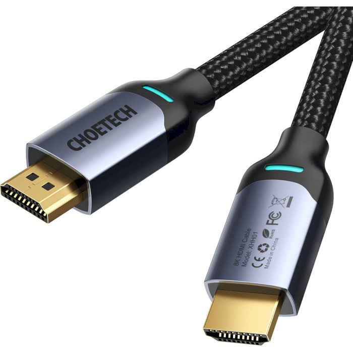 Кабель CHOETECH HDMI to HDMI 8K, 60Hz HDMI v2.1 2м Black (XHH01)