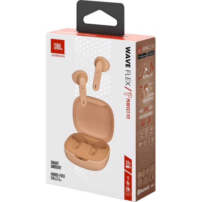 Навушники JBL Wave Flex Beige (JBLWFLEXBEG)