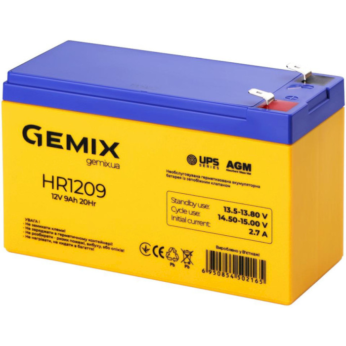 Акумуляторна батарея GEMIX HR1209 (12В, 9Агод)
