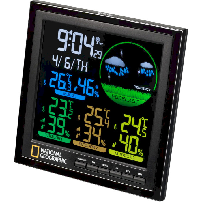 Метеостанция NATIONAL GEOGRAPHIC VA Colour LCD 3 Sensors (9070700)