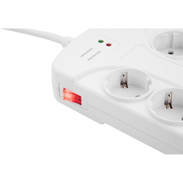 Сетевой фильтр 2E 2E-SP815M3USBWH White, 8 розеток, 4xUSB, 3м