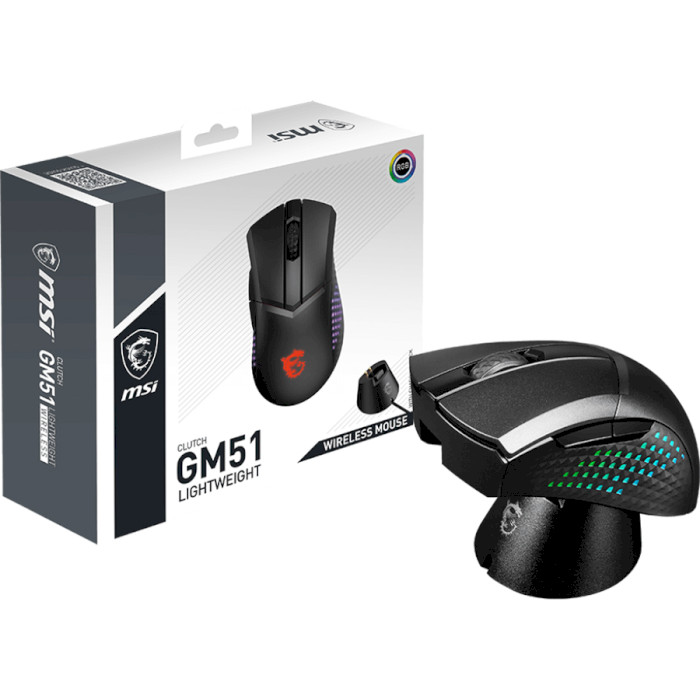Миша ігрова MSI Clutch GM51 Lightweight Wireless Black (S12-4300080-C54)