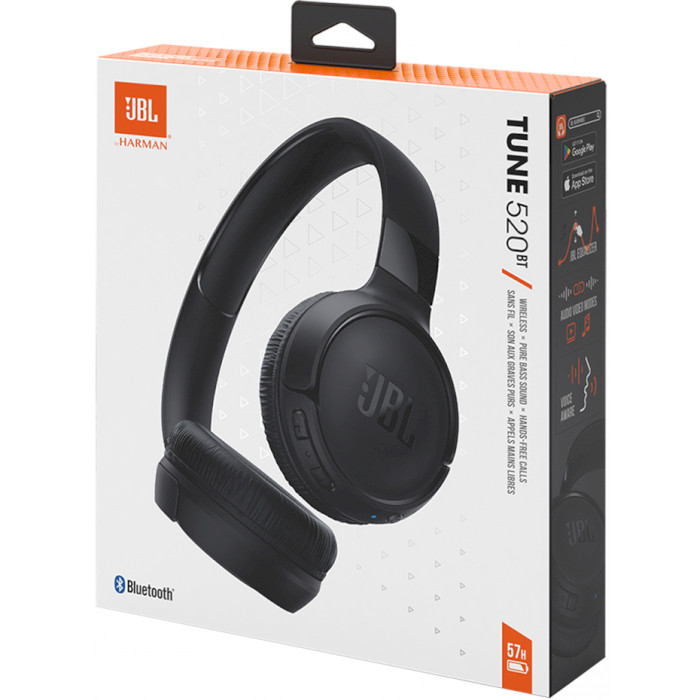 Навушники JBL Tune 520BT Black (JBLT520BTBLKEU)