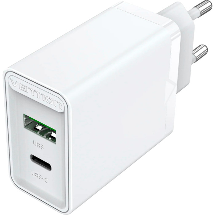 Зарядное устройство VENTION Dual USB QC4.0, 18-20W White (FBBW0-EU)