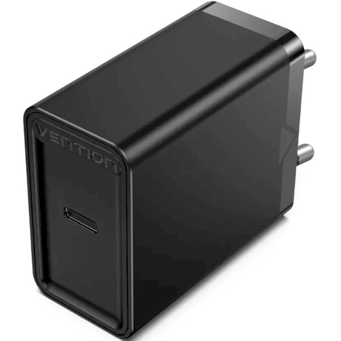 Зарядний пристрій VENTION USB Type C QC4.0, 20W Black (FADB0-EU)