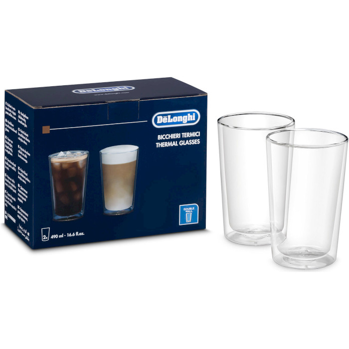 Набор стаканов DELONGHI Thermal Glasses 2x490мл (AS00001404)