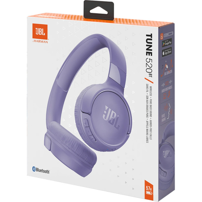 Навушники JBL Tune 520BT Purple (JBLT520BTPUREU)