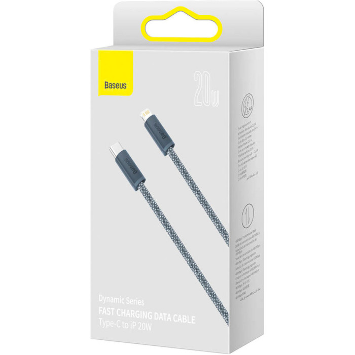 Кабель BASEUS Dynamic Series Fast Charging Data Cable Type-C to iP 20W 1м Gray (CALD000016)