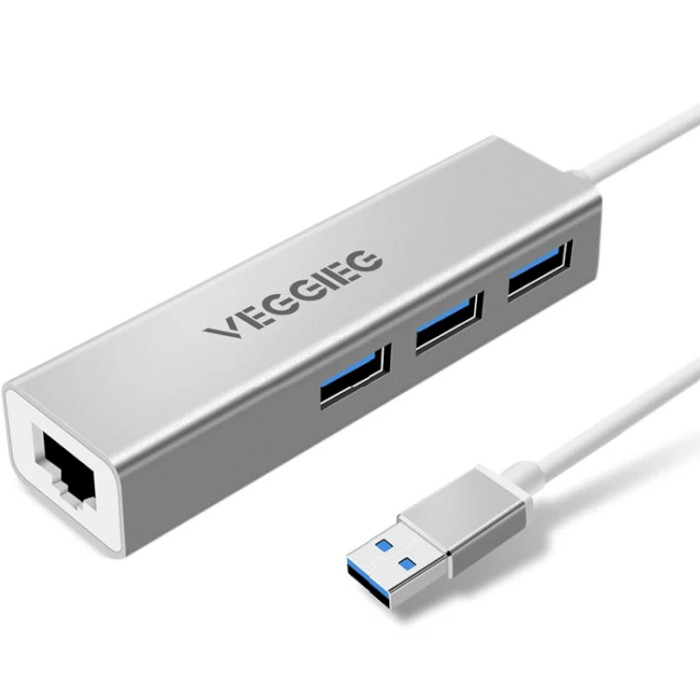 Мережевий адаптер з USB хабом VEGGIEG U3-3U-S