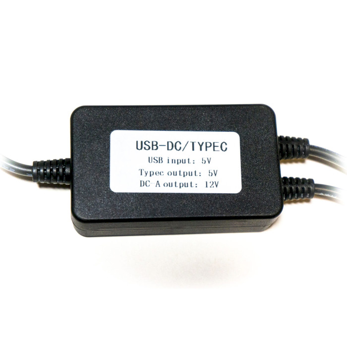 Кабель живлення USB to DC XOKO USB-A to DC-12/USB-C 0.8м Black (XK-DC-DC-C-12)
