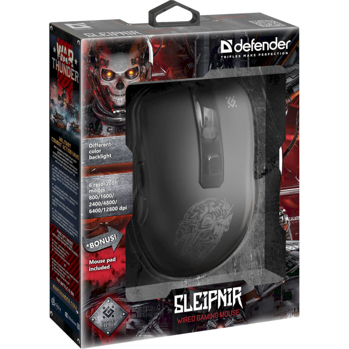 Миша ігрова DEFENDER Sleipnir GM-927 Black (52927)