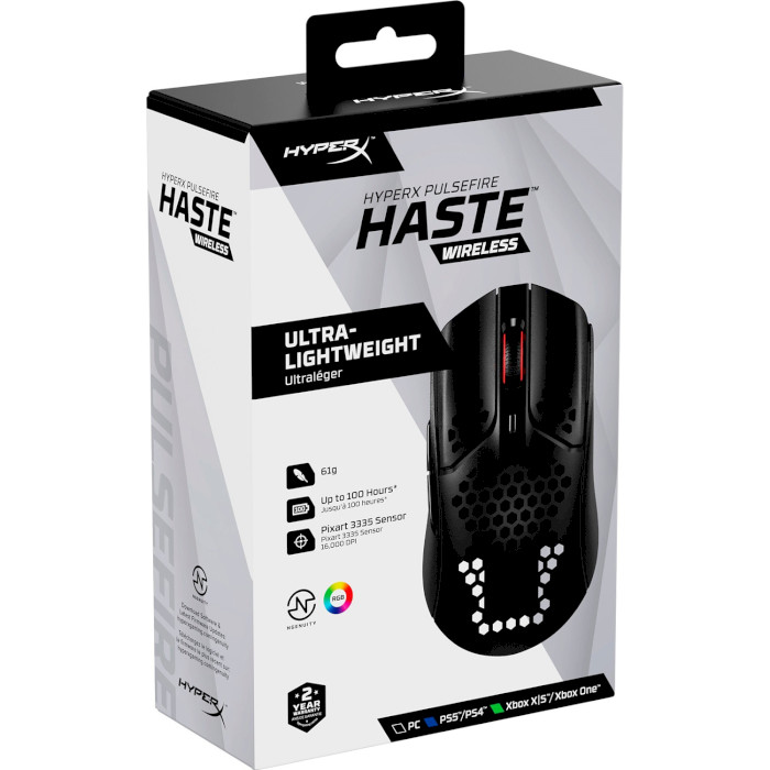 Мышь игровая HYPERX Pulsefire Haste Wireless Black (4P5D7AA)