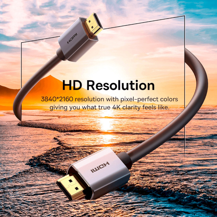 Кабель BASEUS High Definition Series Graphene 4K HDMI v2.0 1.5м Black (WKGQ020101)
